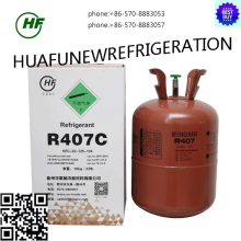 Venta caliente HUAFU marca 99.9% de pureza r407c gas